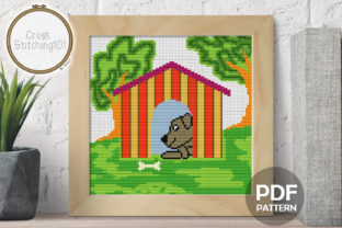 Dog N House Cross Stitch Pattern