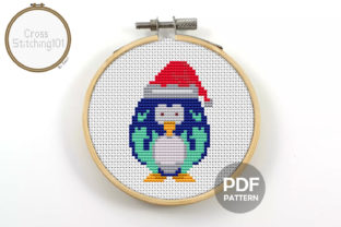 Penguin Xmas Cross Stitch Pattern
