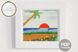 Sunset Scene Cross Stitch Pattern