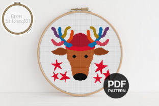 X-Mas Deer Cross Stitch Pattern